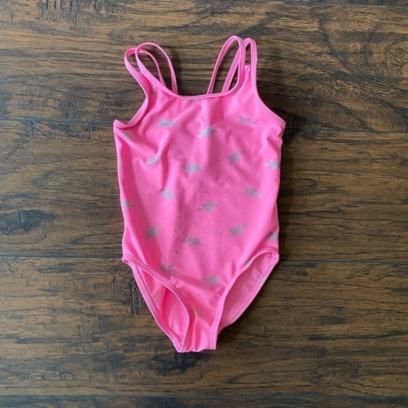 Bmagical, Girls, Bathing Suit, One-Piece, Pink, Barbiecore, Unicorns, Size 5 - Picture 2 of 12